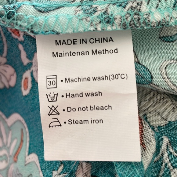 Women's Summer Boho Beach Mini Casual Short Sleeve Ruffle Bohemian Floral Dress - Picture 8 of 8